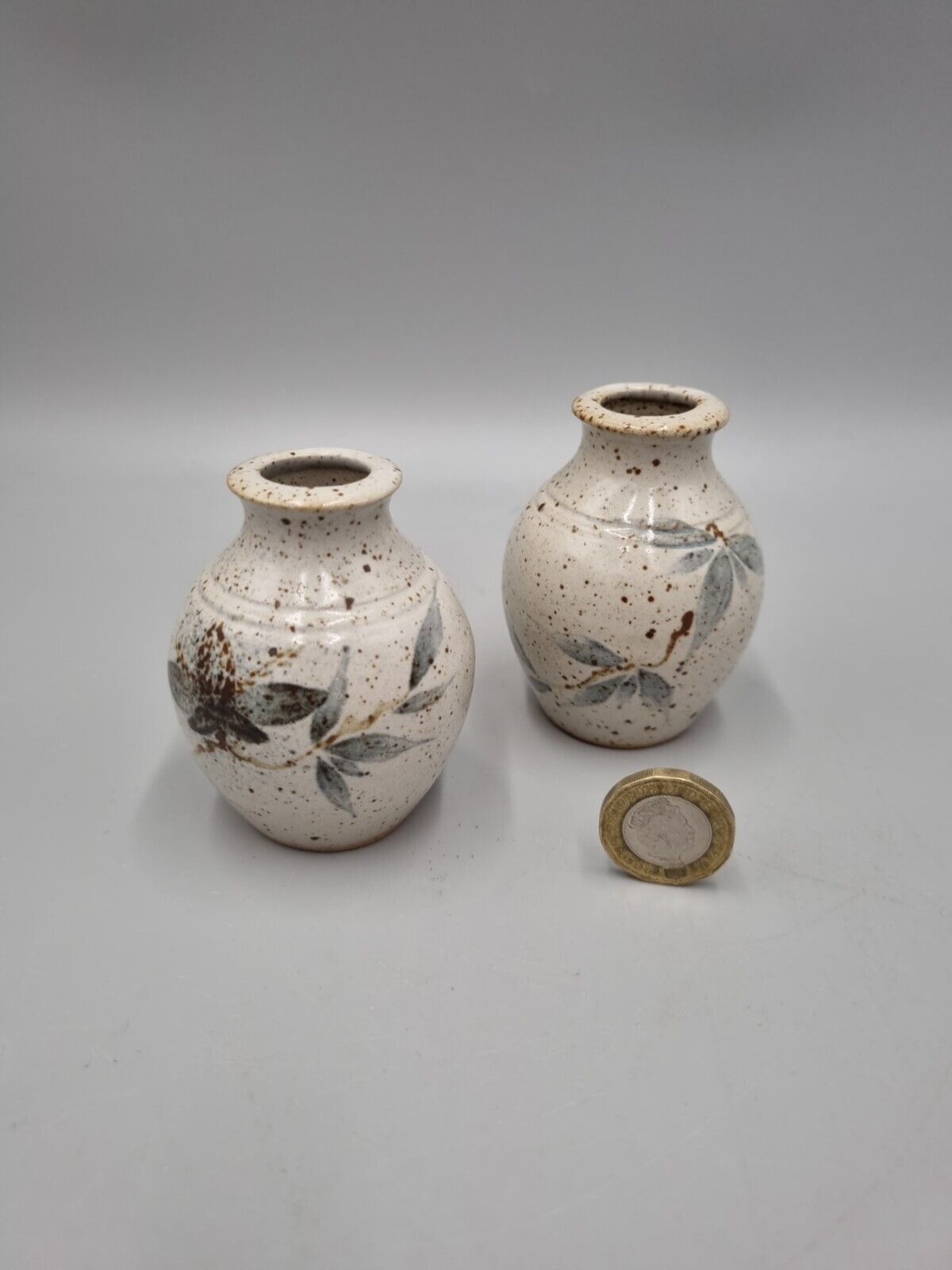 A Pair Of Studio Pottery Bud / Posy Vase From Argyll Potteries, Scotland.