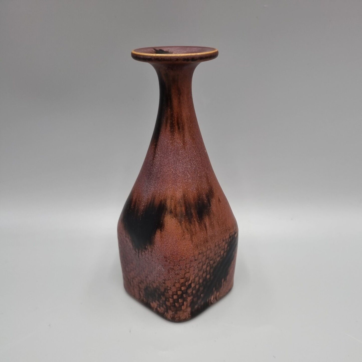 Unique Stoneware Vase By Stig Lindberg For Gustavsberg, ~1969, Tenmoku Glaze.