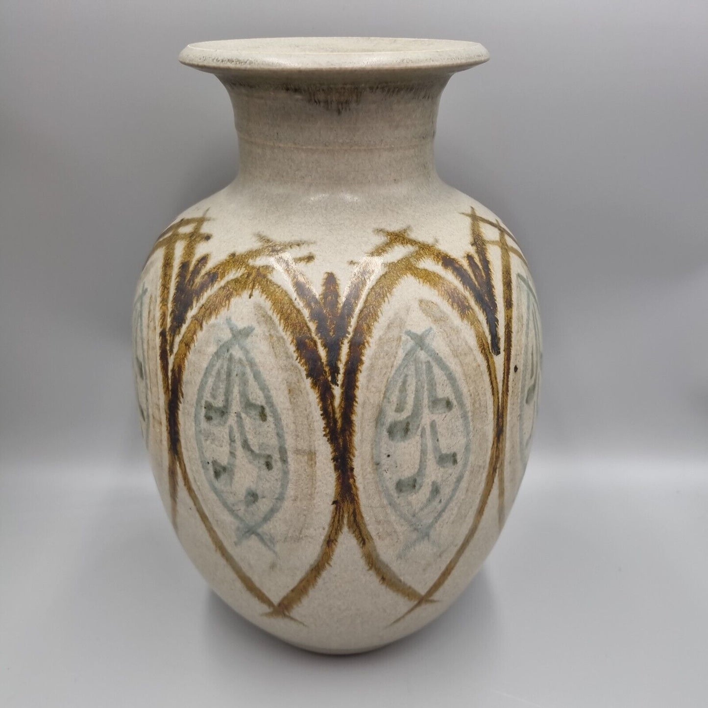 A Large Studio Pottery Floor Vase By Vera Tollow. Very Good Condition.