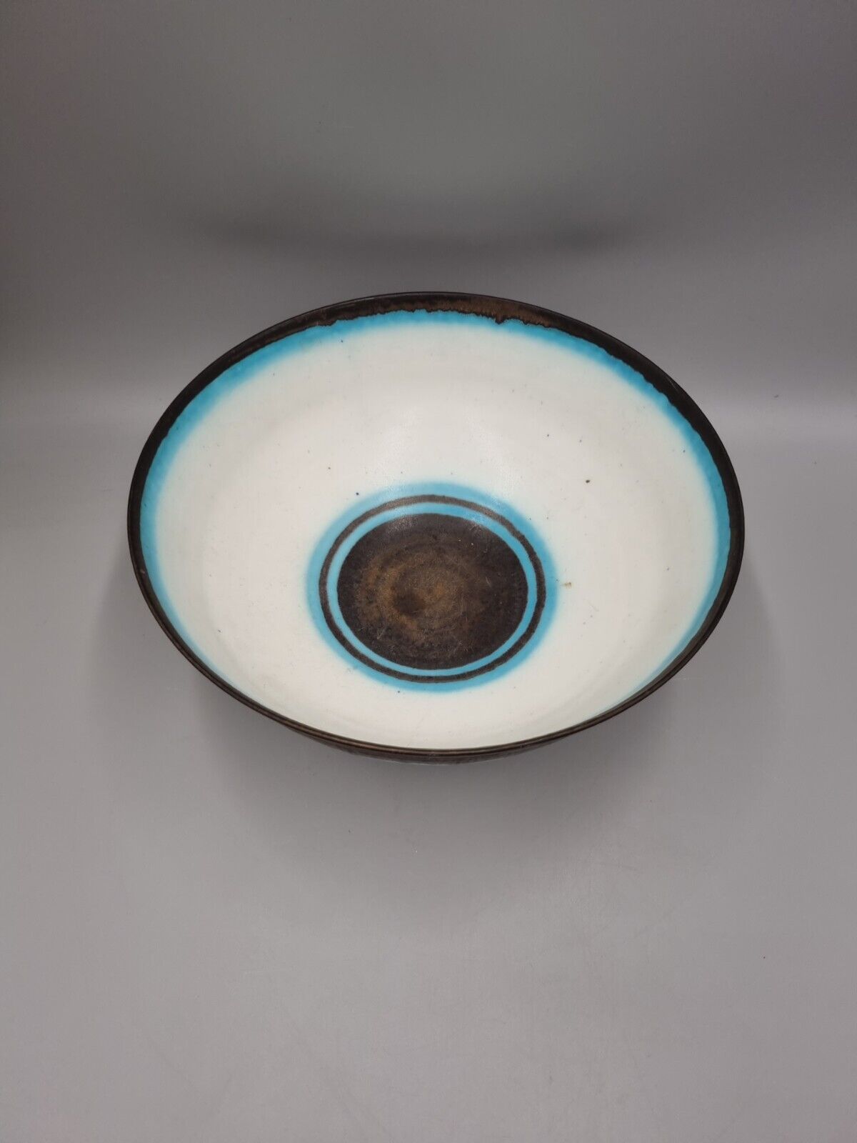 A Richard Baxter, Essex, Studio Pottery 26cm Footed Bowl, VGC.