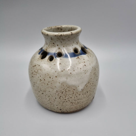 Richard Champion, Yeo Vale Studio Pottery, Pierced vase. VGC, YV stamp.