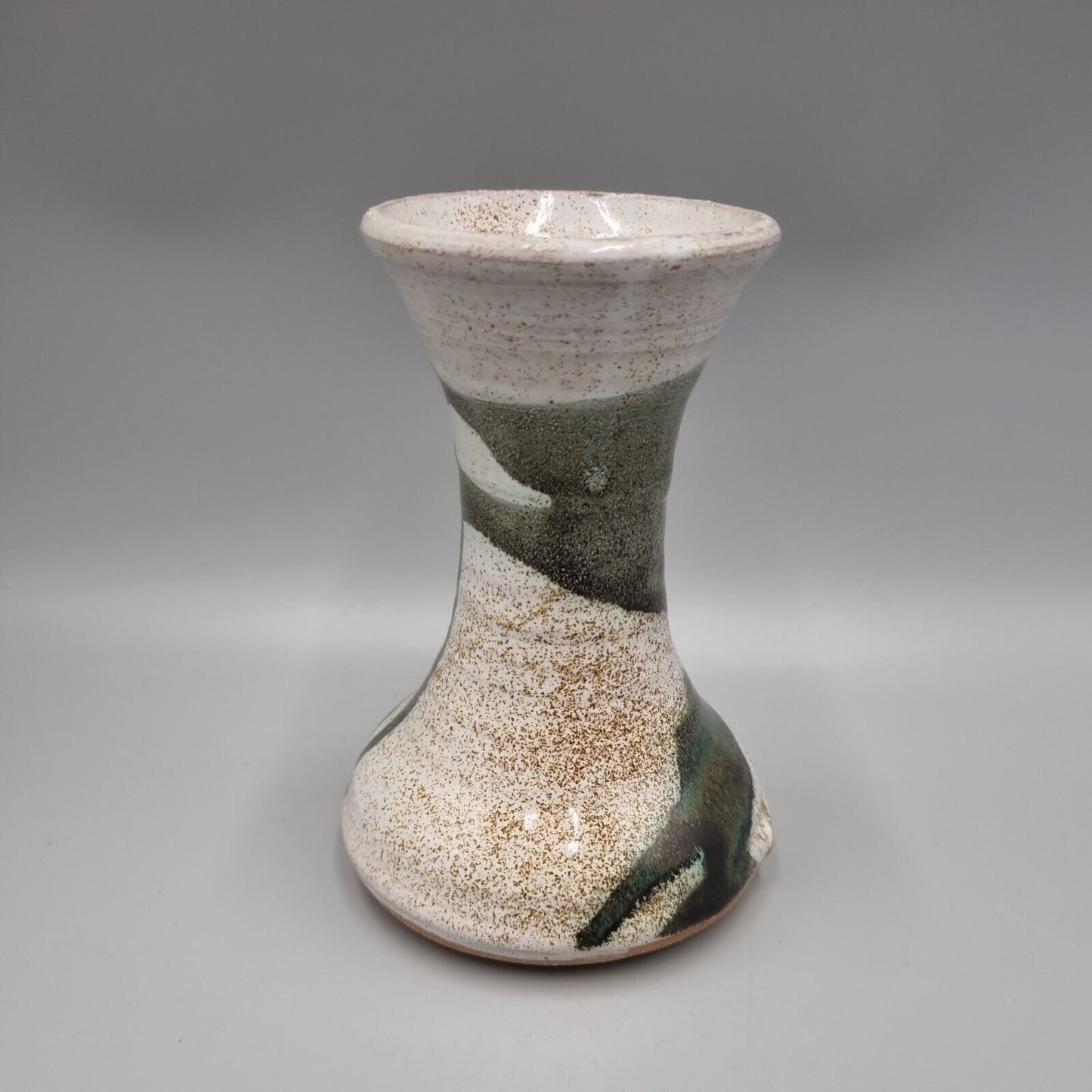 A Studio Pottery Drip Glaze Decorated Waisted Vase.