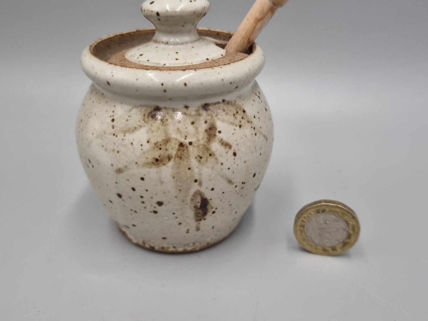 A Vintage Kersey Studio Pottery Condiment Pot, Fred Bramham & Dorothy Gorst.