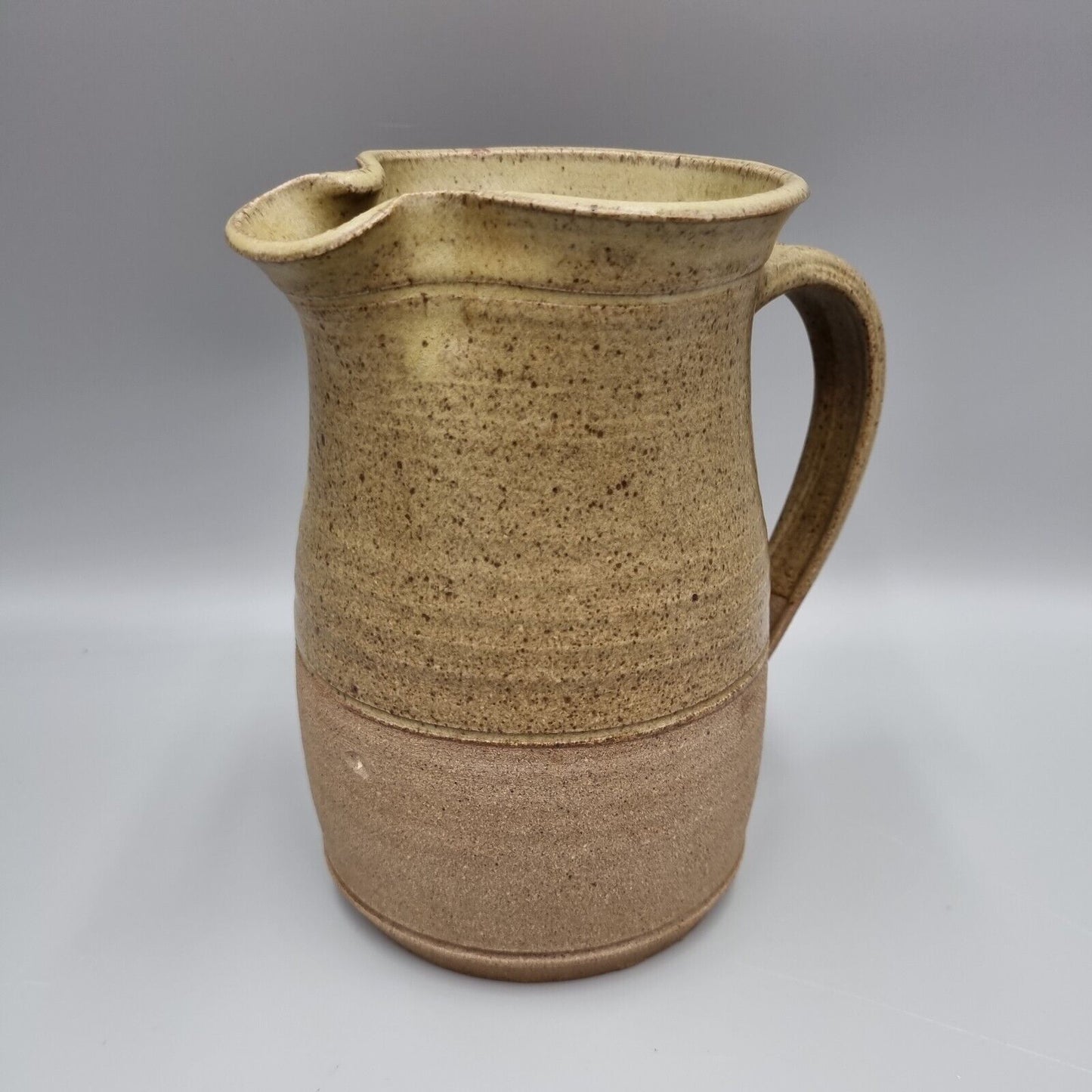 A Semi Glazed Large Studio Pottery Jug With Impressed Makers Mark. VGC.