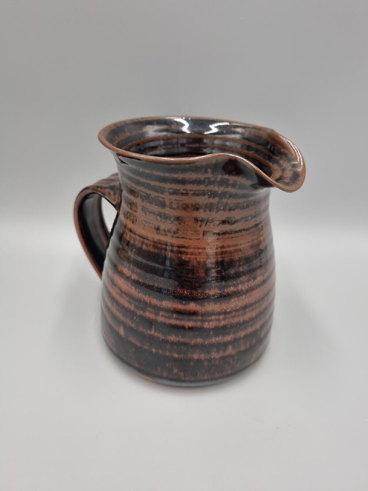 A Roy Evans Studio Pottery Medium Jug, Severn Gorge Museum Make. VGC.