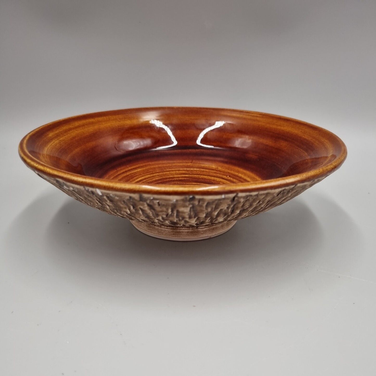 A Vintage Studio Pottery Footed Bowl From Bristow Pottery, Impressed surface.