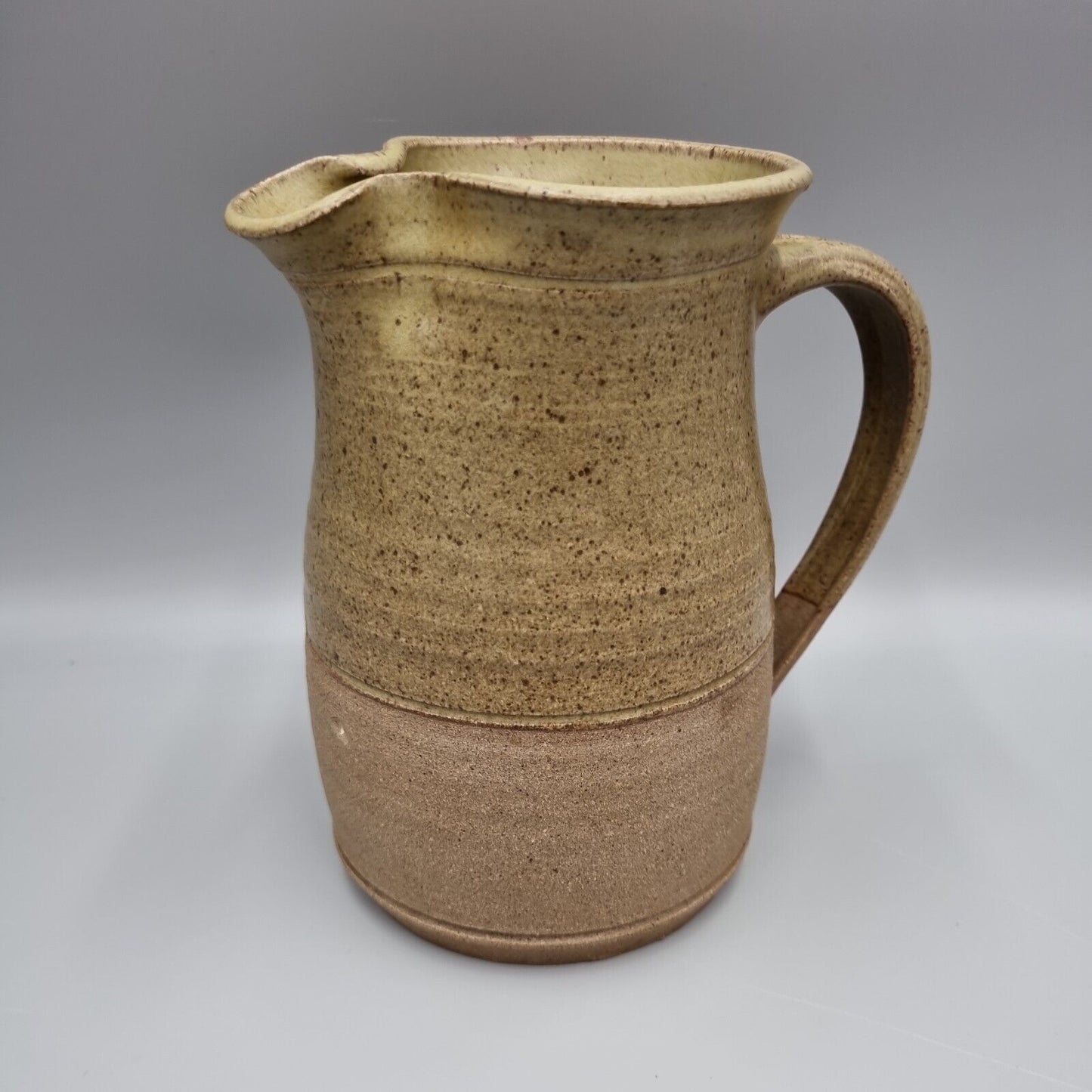 A Semi Glazed Large Studio Pottery Jug With Impressed Makers Mark. VGC.