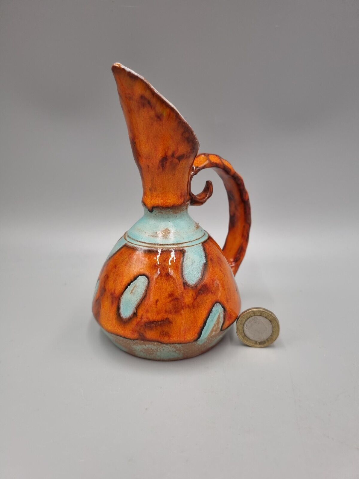 A Handmade Studio Pottery Jug By Bilyana Ceramics, US, California.