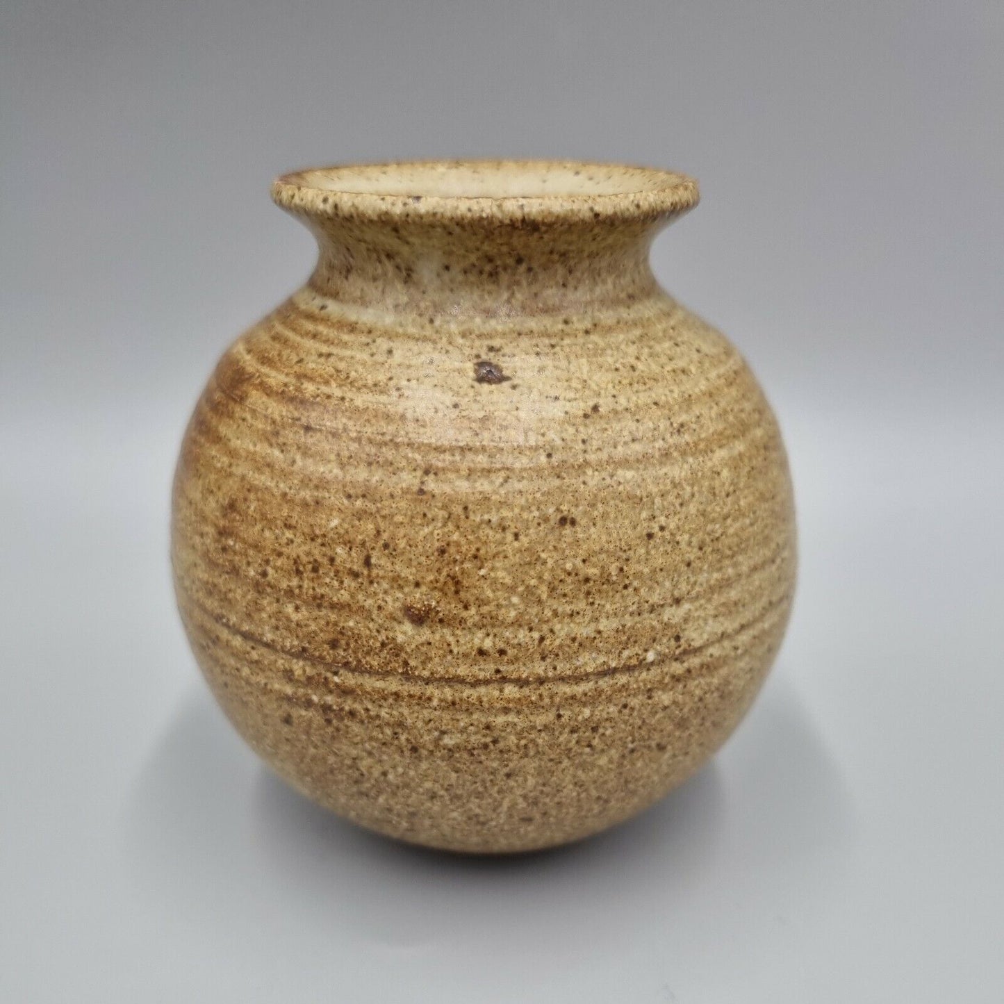 A Studio Pottery Bulb Vase, H = 9cm, Ankh Mark Impressed to base