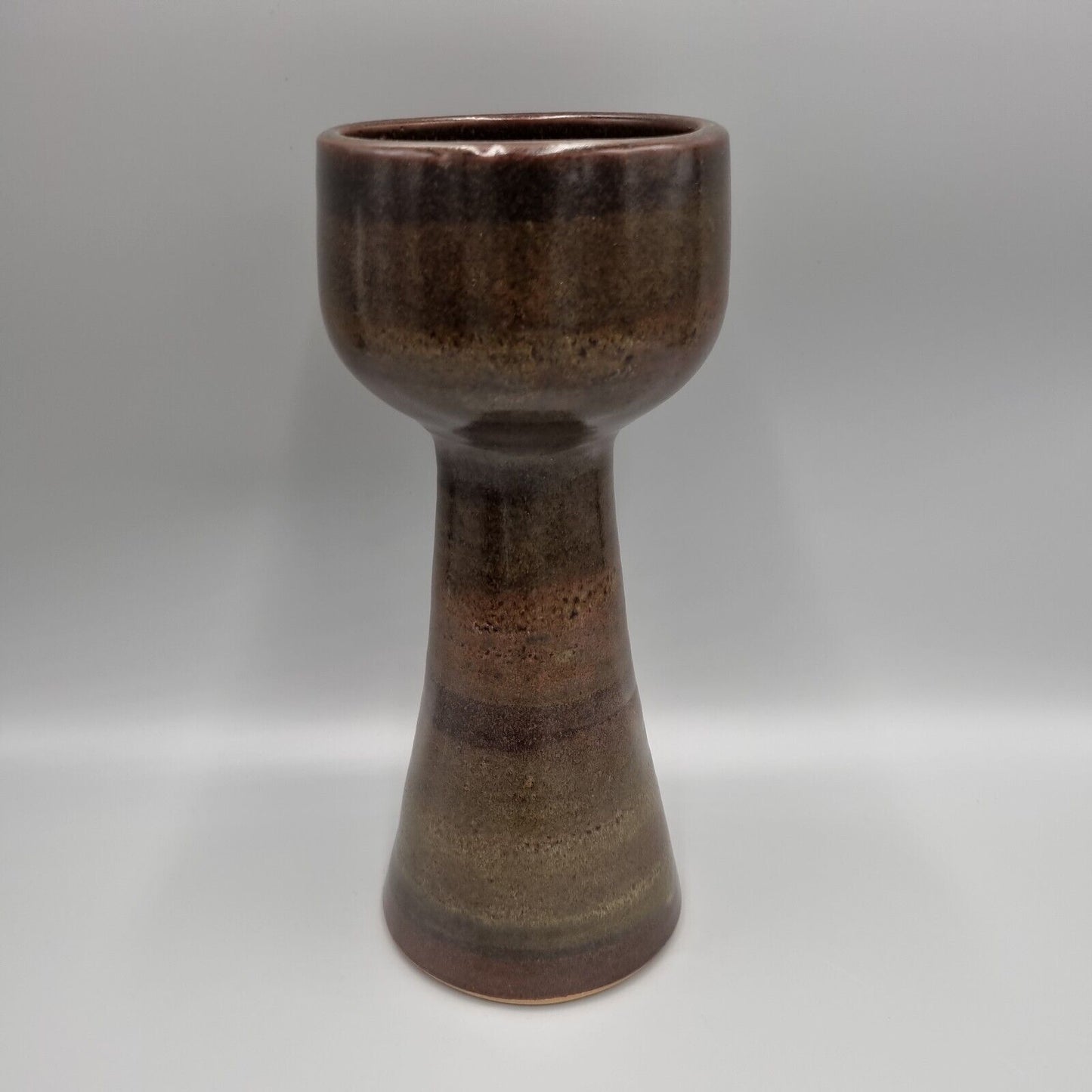 A Tall Totem Jersey Pottery Candlestick Holder, VGC.