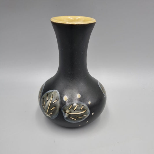 A Studio Pottery Vase, Moorecroft Style, Leaf Motif decoration, Makers mark