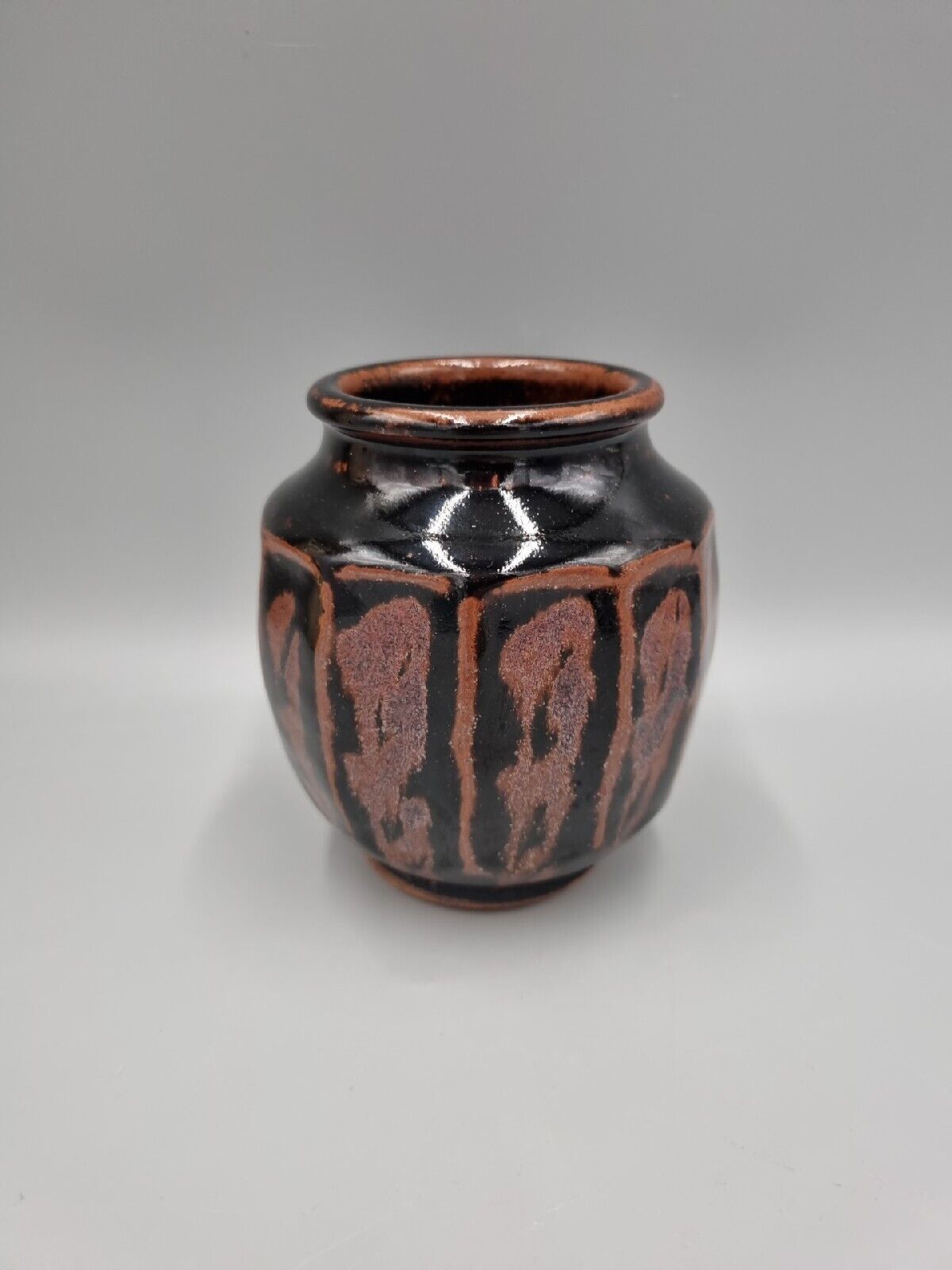 A Paul Green Studio Pottery Carved Footed Vase / Pot, Abbey Pottery.