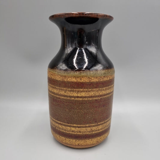 A Peter Lane Studio Pottery Cylinder Vase, Incised Signature, VGC.