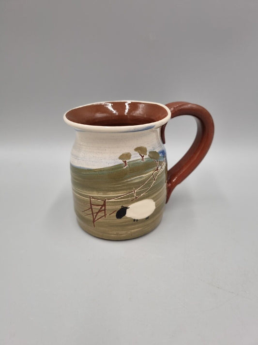 A Studio, Abbot Pottery, Caroline Smith, Mug, Devon, Landscape & Sheep