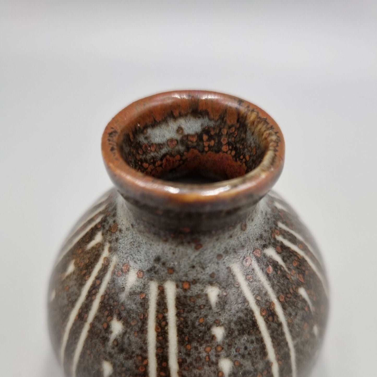 A Studio Pottery Bud / Posy Vase By Lowerdown Pottery David Leach. H-7.5cm, VGC.