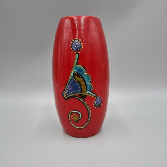 An Anita Harris Hand-painted Vase - Signed in Gold to Base - 17cm high. VGC.