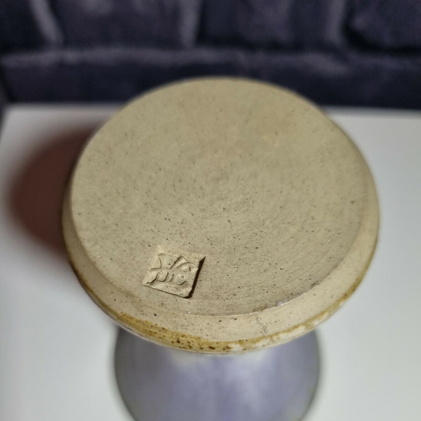 A small Cripplesease studio Pottery posy vase , potter mark to base, Herschel.