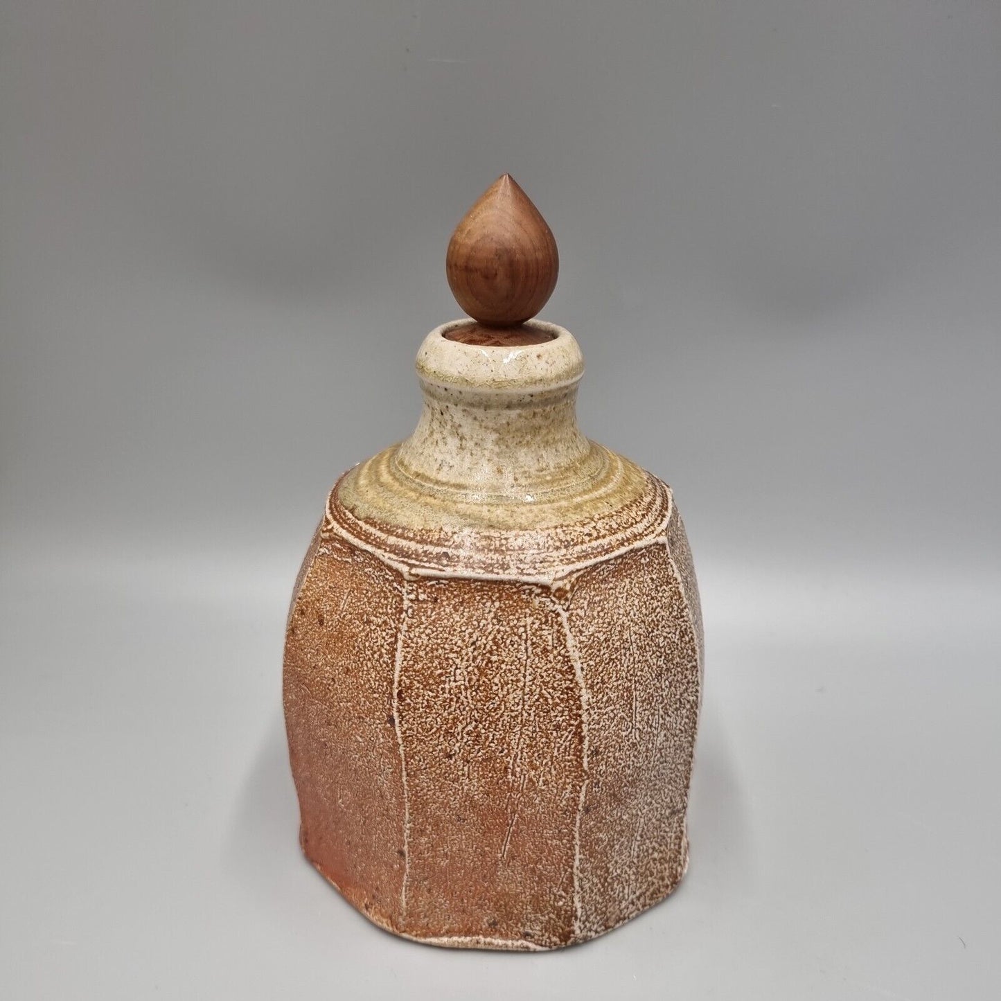 A Studio Pottery Carved Bottle Vase / Vessel By Micki Schloessingk.