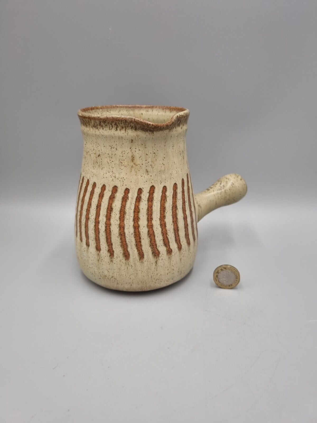 A Roger Stribley Studio Pottery Jug With Side Handle.