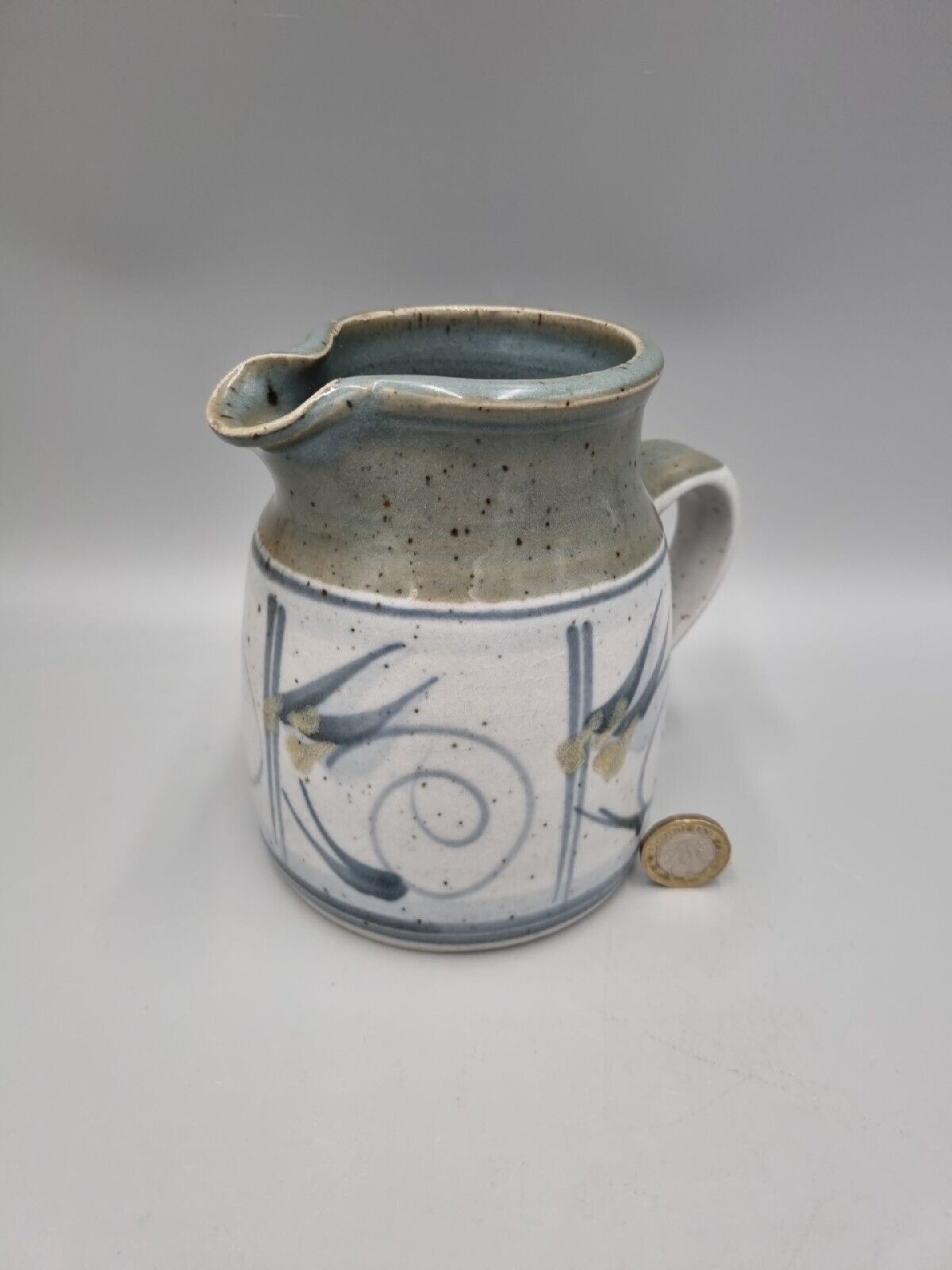 A Vintage Studio Pottery Jug, Signed To Base. Continental, Dutch?