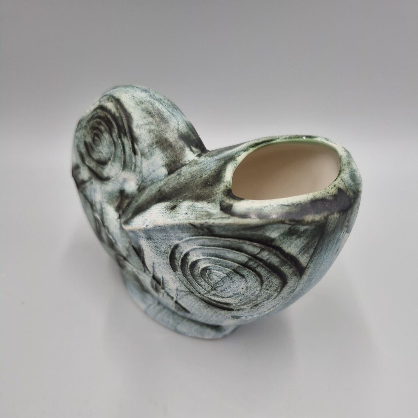 A Carn Studio Pottery Vase - John Beusmans, Nautilus Shell Form. VGC.