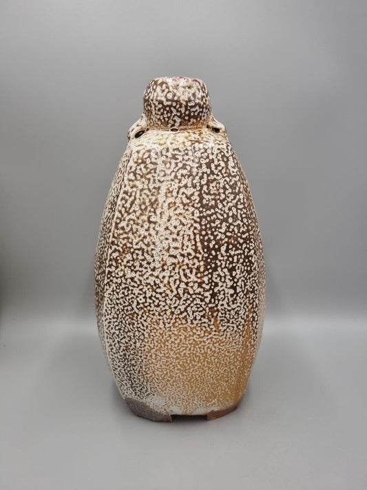 A Marcus O'Mahony Studio Pottery Vase / Vessel, Squared Bottle, H-36cm