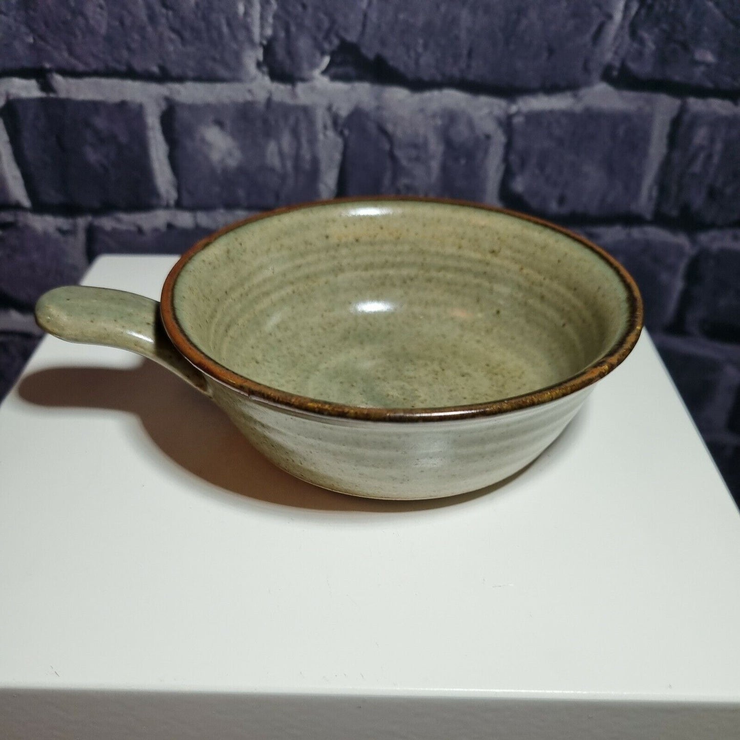 Gordon Plahn of Langton Studio Pottery Small Handled Stoneware Bowl, VGC.