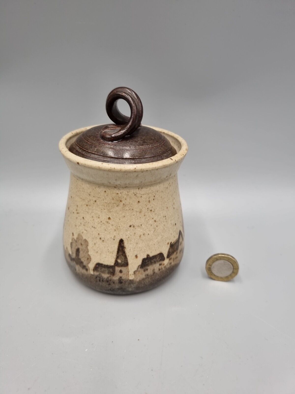 A Vintage Studio Pottery Preserve Pot By  Pauline Toynbee.