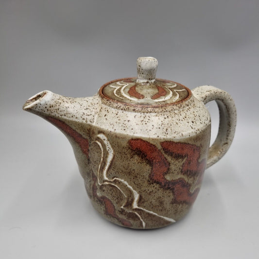 A Studio Pottery Teapot, Very Good Condition. Impressed MC Mark.