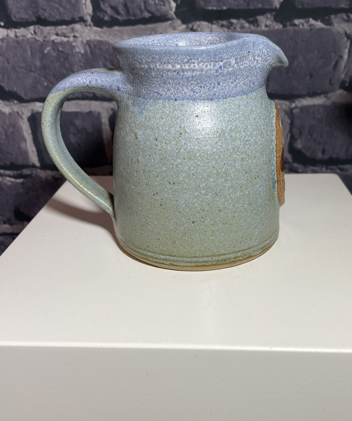 Pottery Fiona Kelly ? Creamer / Milk jug And Bowl Handmade Studio Pottery