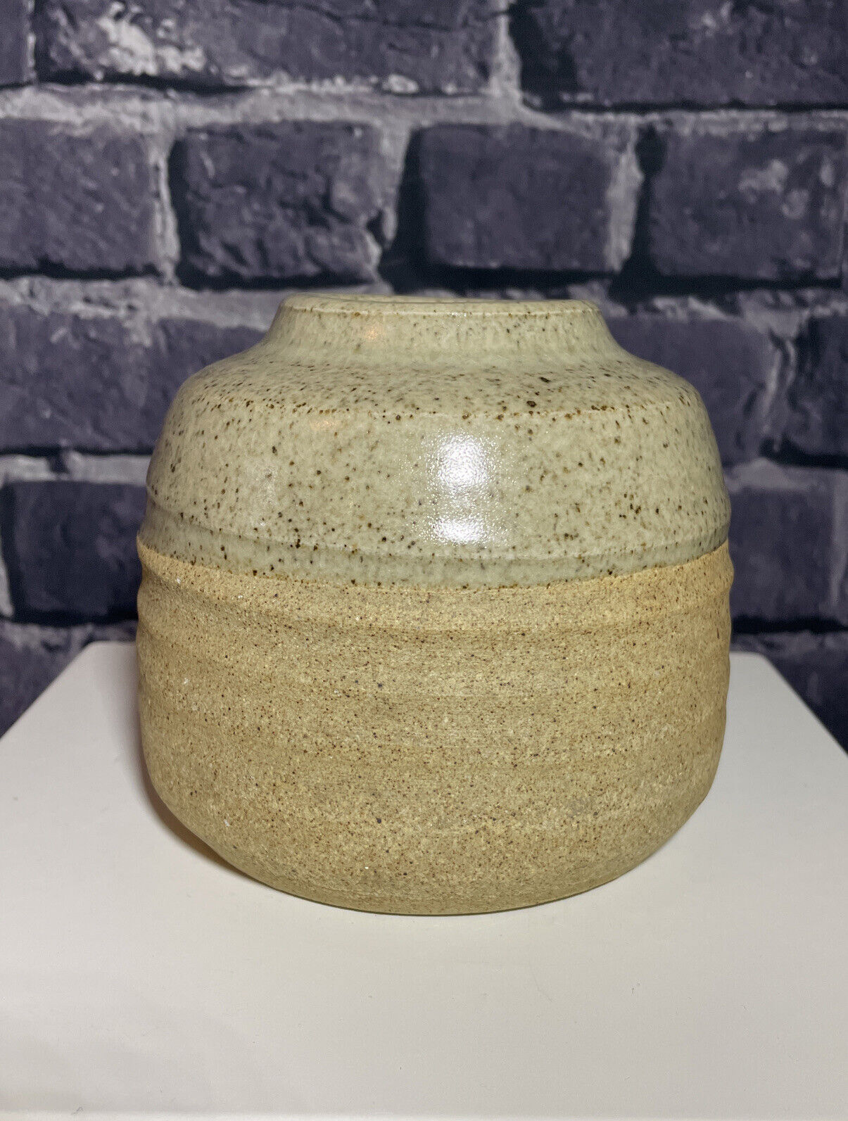 Colin Pearson, Studio Pottery, Half Glaze Vase, Very Good, Makers Mark.