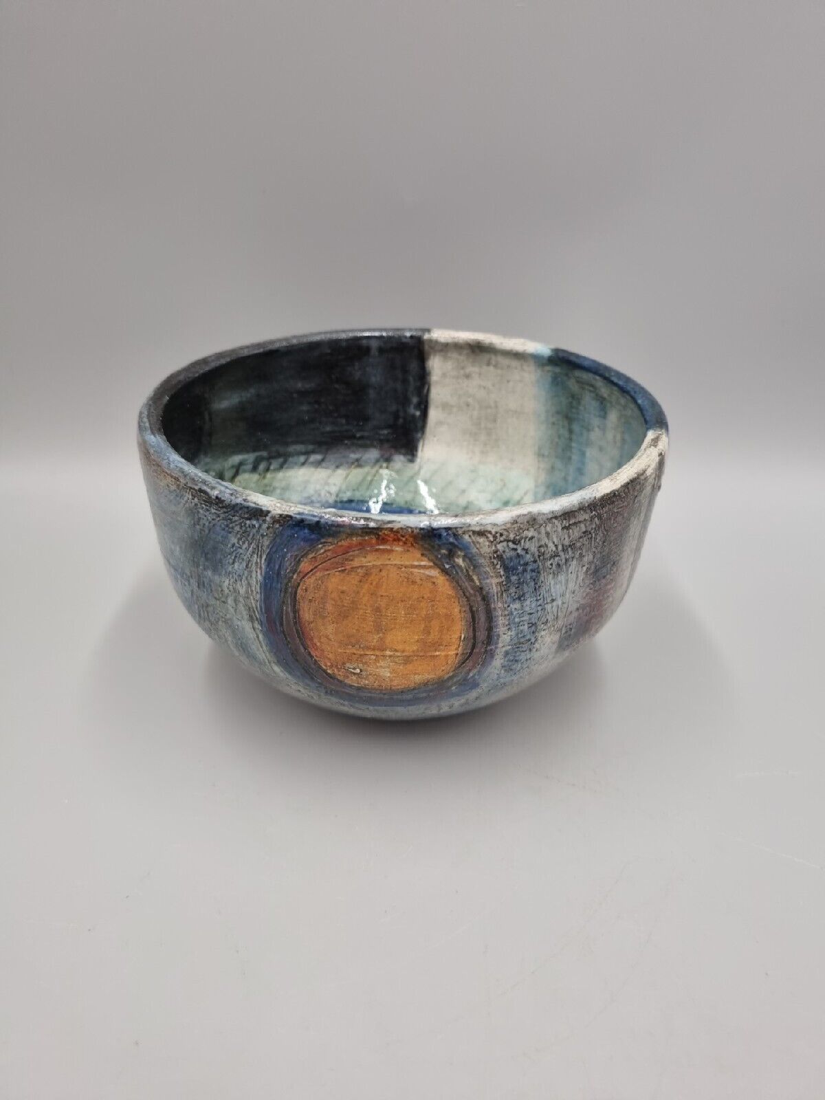 A Field Place Pottery Ceramic Deep Bowl By Jessica Jordan, Signed.