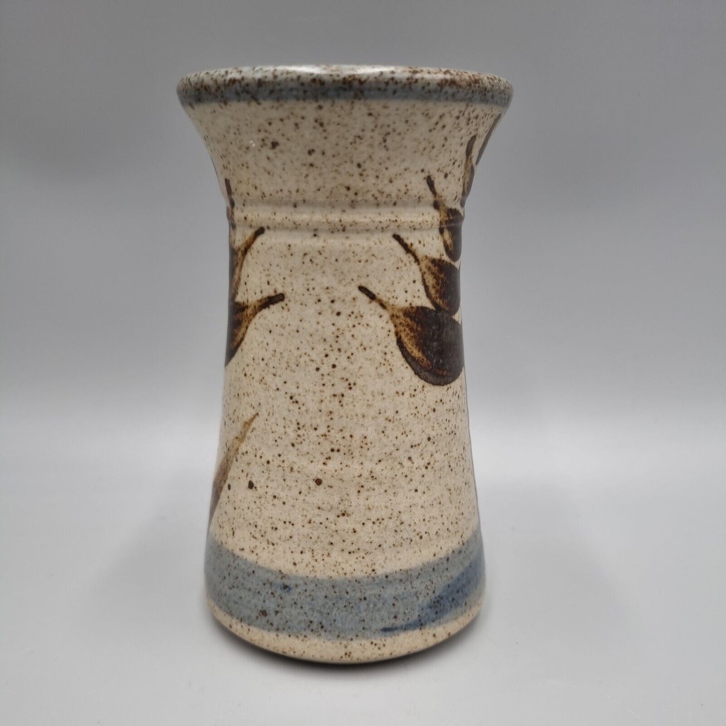 A John Jelfs Studio Pottery Banded Stoneware Vase, Swan Mark, Bourton on Water.