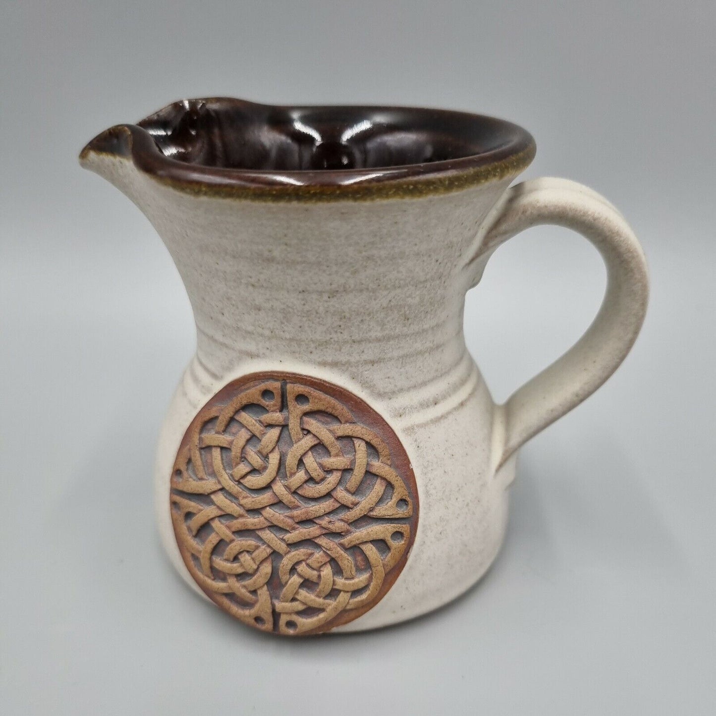 Small Celtic Studio Pottery Jug / creamer, Marked to handle, VGC.