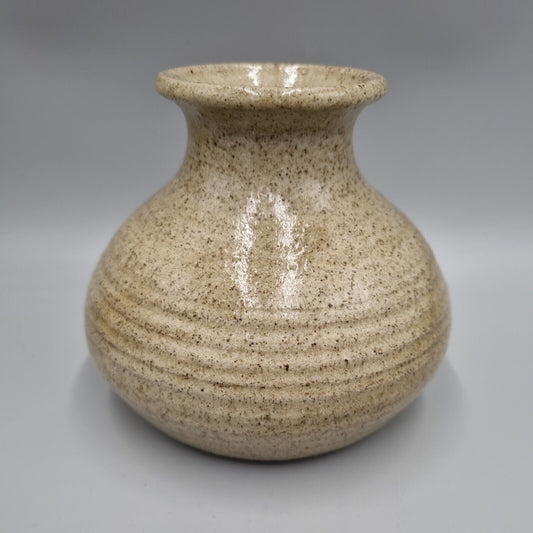 A Studio Pottery Squat Dome Vase By Alan Alain Logan, Dated 1978. VGC.