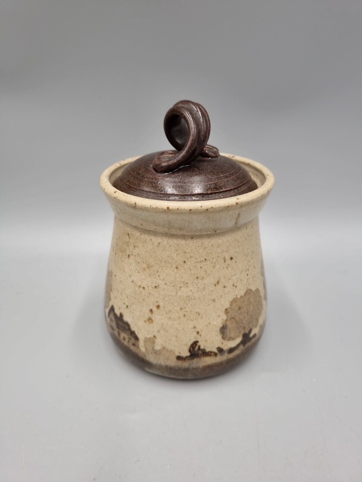 A Vintage Studio Pottery Preserve Pot By  Pauline Toynbee.