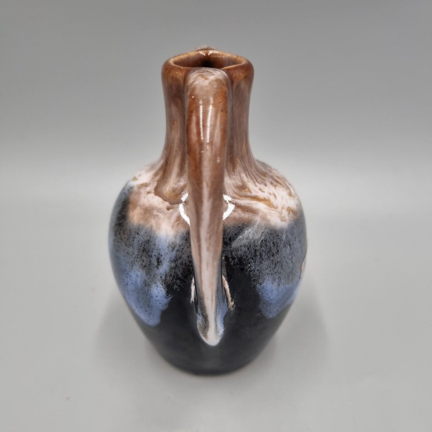 A Studio Pottery Small Twin Handled Vessel / Vase, France 'Etretat'.