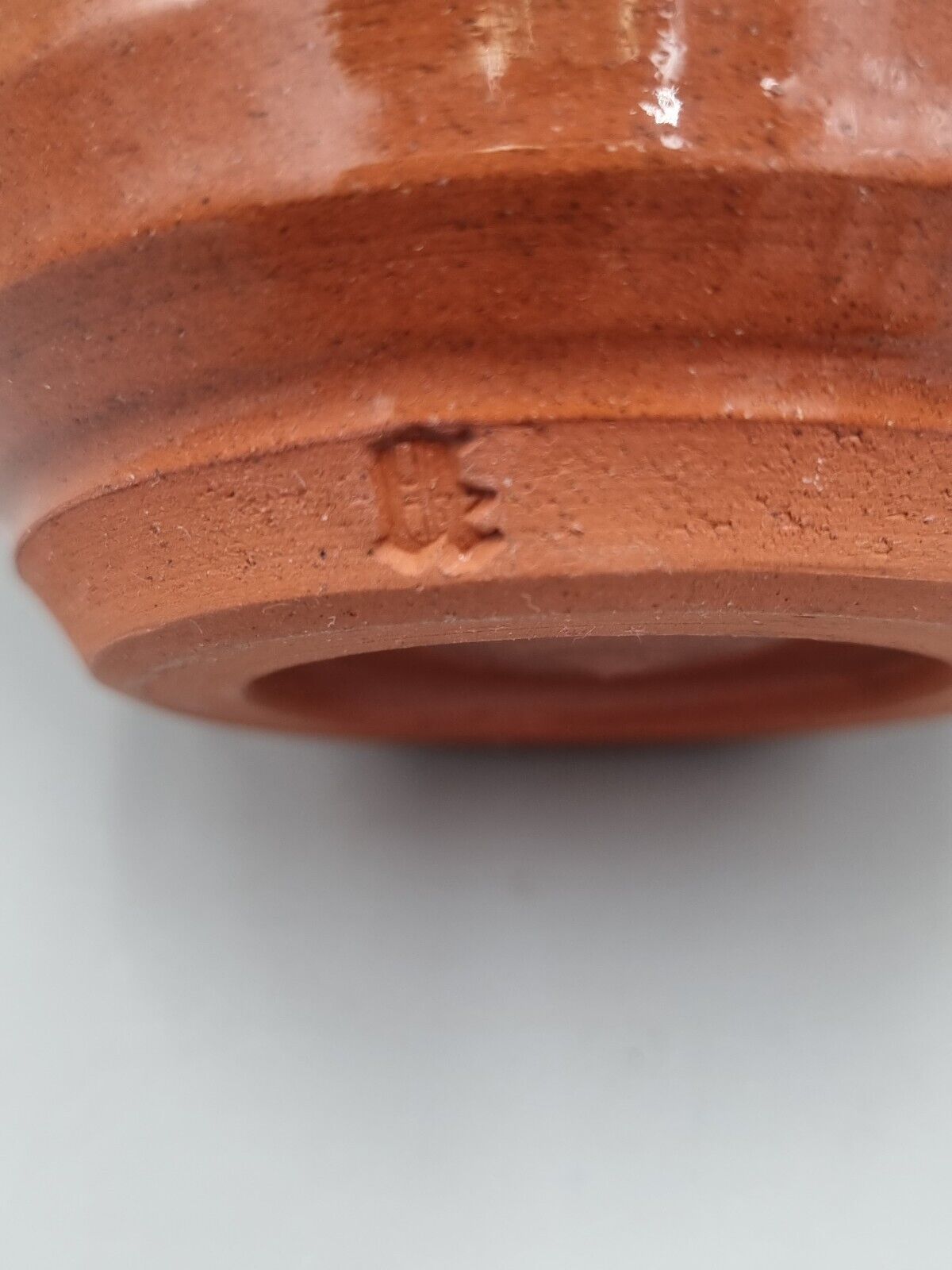 A Slip Ware Decorated Small Studio Pottery Bowl With Makers Mark.