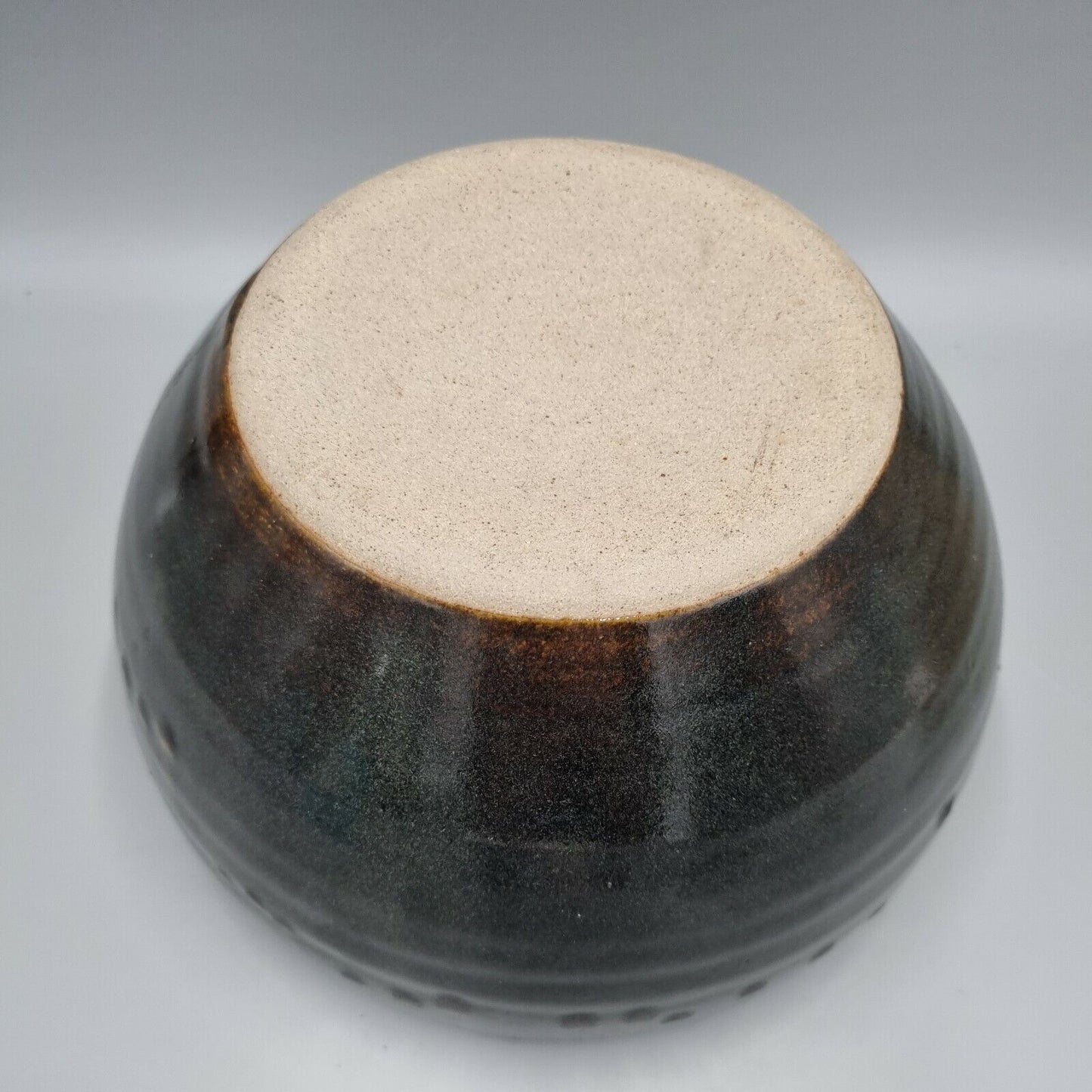 A Large Studio Pottery Drip Glaze Bowl, Unmarked, VGC.