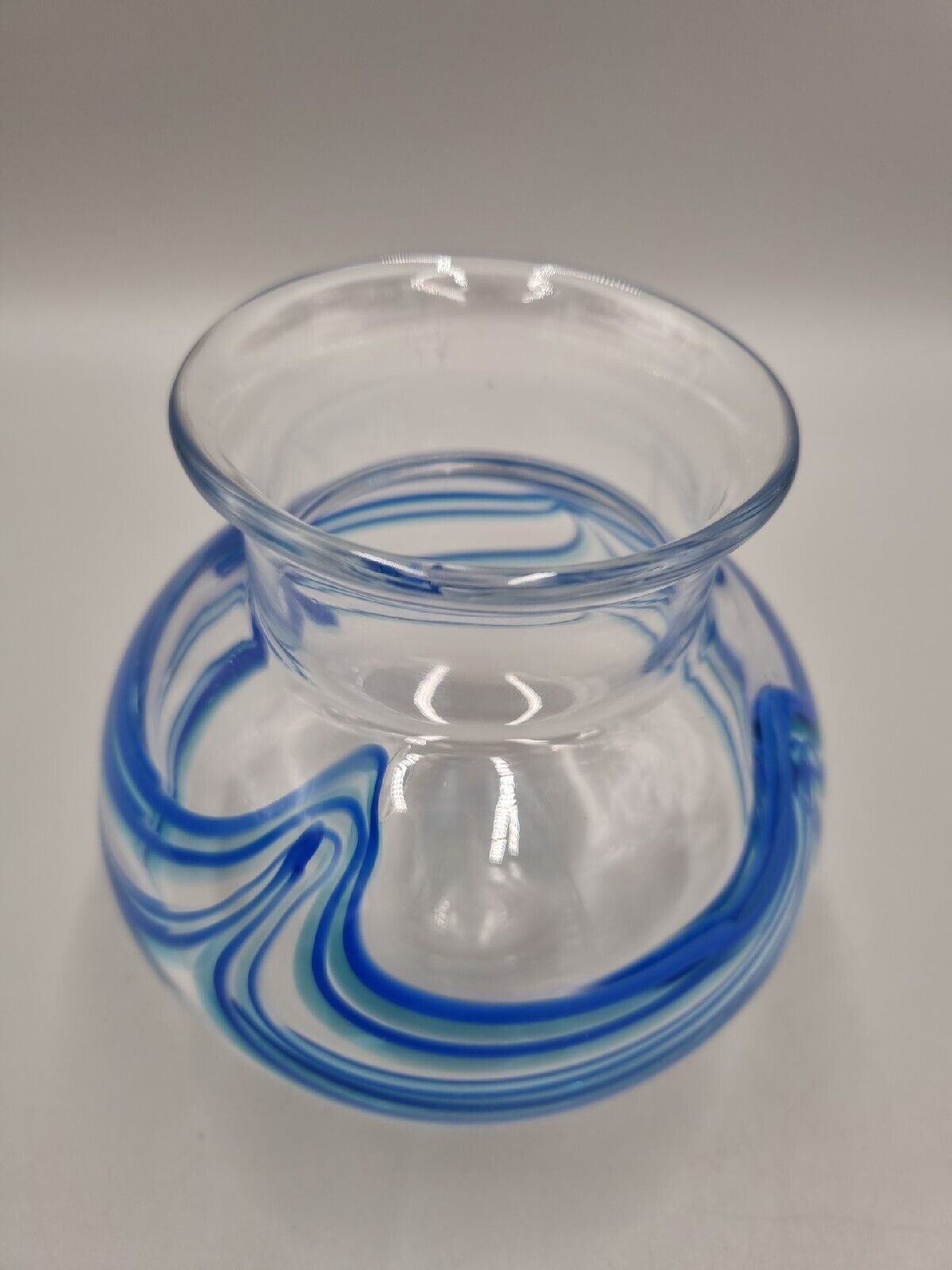 A Studio Glass Bulb Vase By Ingegard Raman For Johanstors, Sweden.