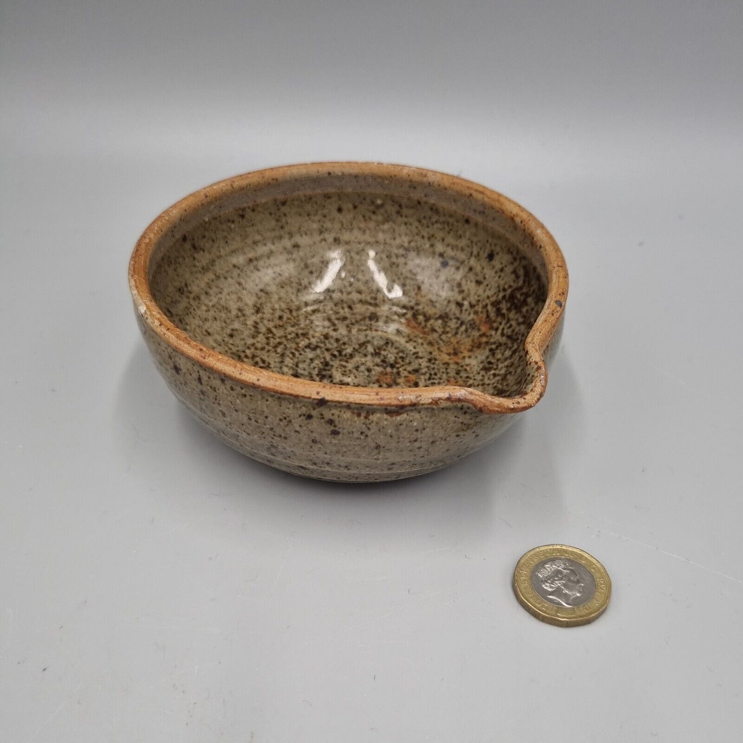 A Glazed Studio Pottery Bowl Impressed Makers Marks To Base, Good Condition.