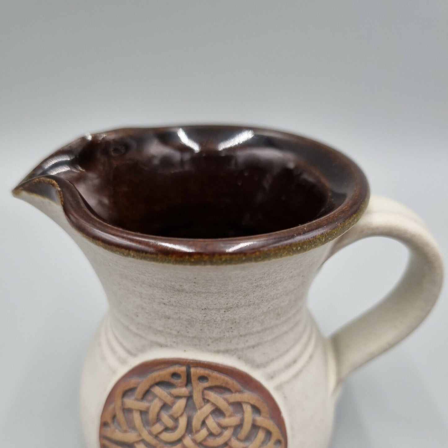 Small Celtic Studio Pottery Jug / creamer, Marked to handle, VGC.