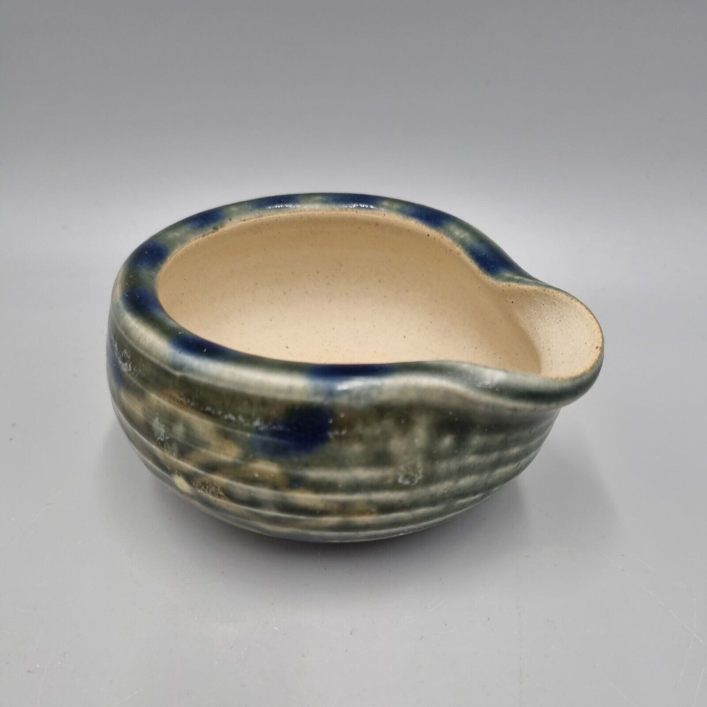 A Glazed Studio Pottery Pouring Bowl Impressed Makers Marks To Base, VGC.