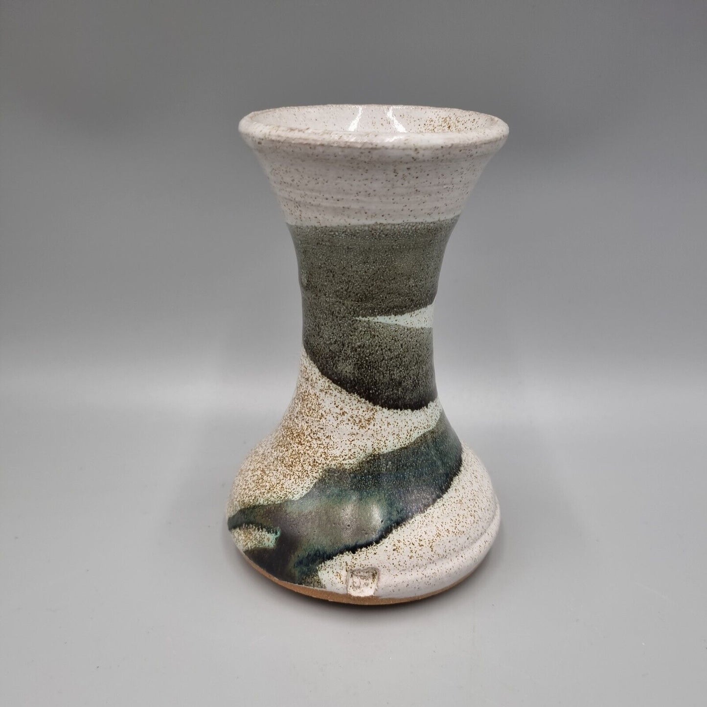 A Studio Pottery Drip Glaze Decorated Waisted Vase.