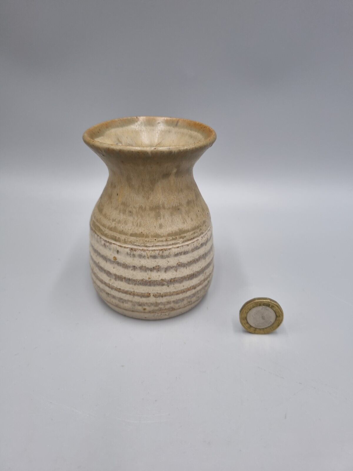 A Studio Pottery Small Waisted Vase By Ernest Bernard Jones. Devon.