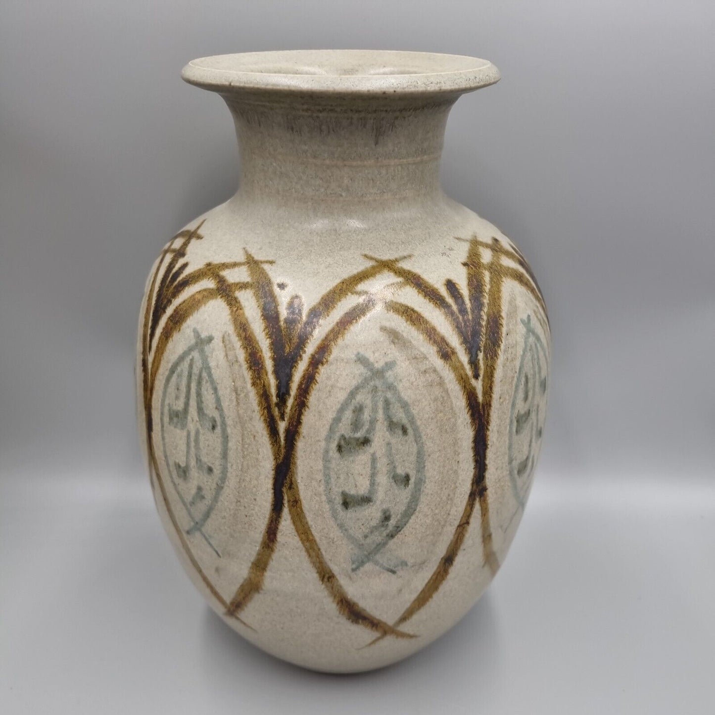 A Large Studio Pottery Floor Vase By Vera Tollow. Very Good Condition.