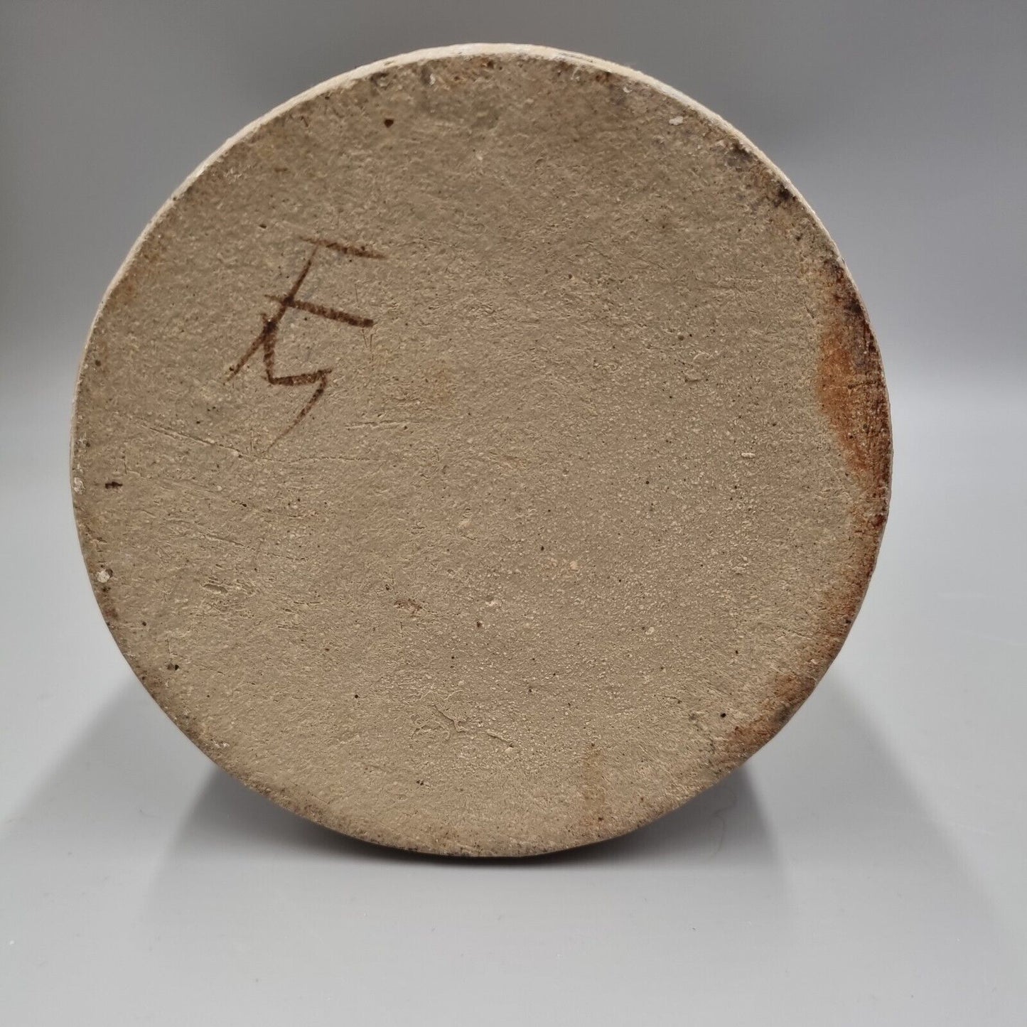 A Tall Studio Pottery Vase, Written 'FM' Monogram To The Base.