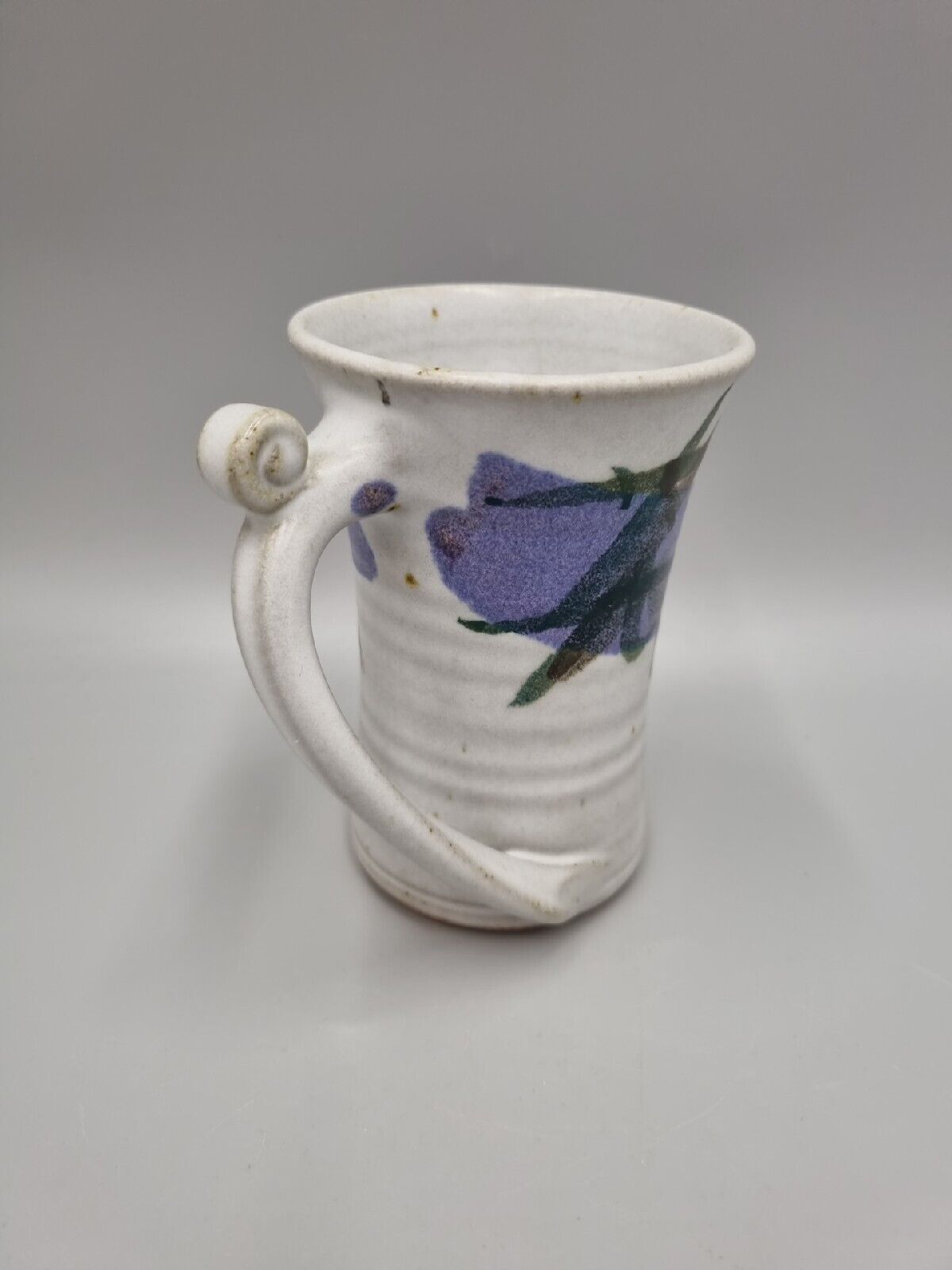 A Stoneware Studio Pottery Mug, Signed, Abstract Design.