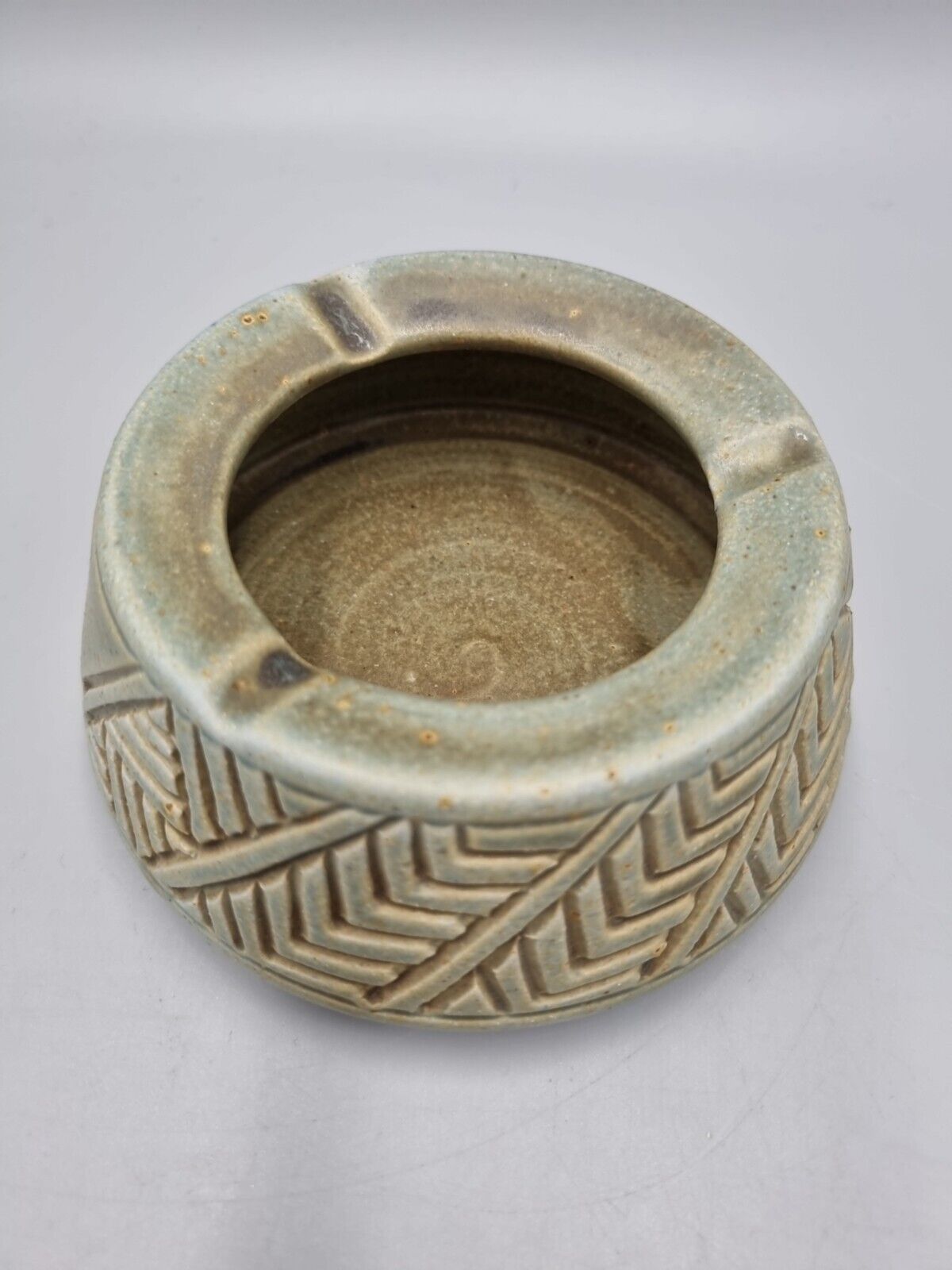 A Vintage Studio Pottery Ash-tray By The Cyprus Handicraft Service , CHS.