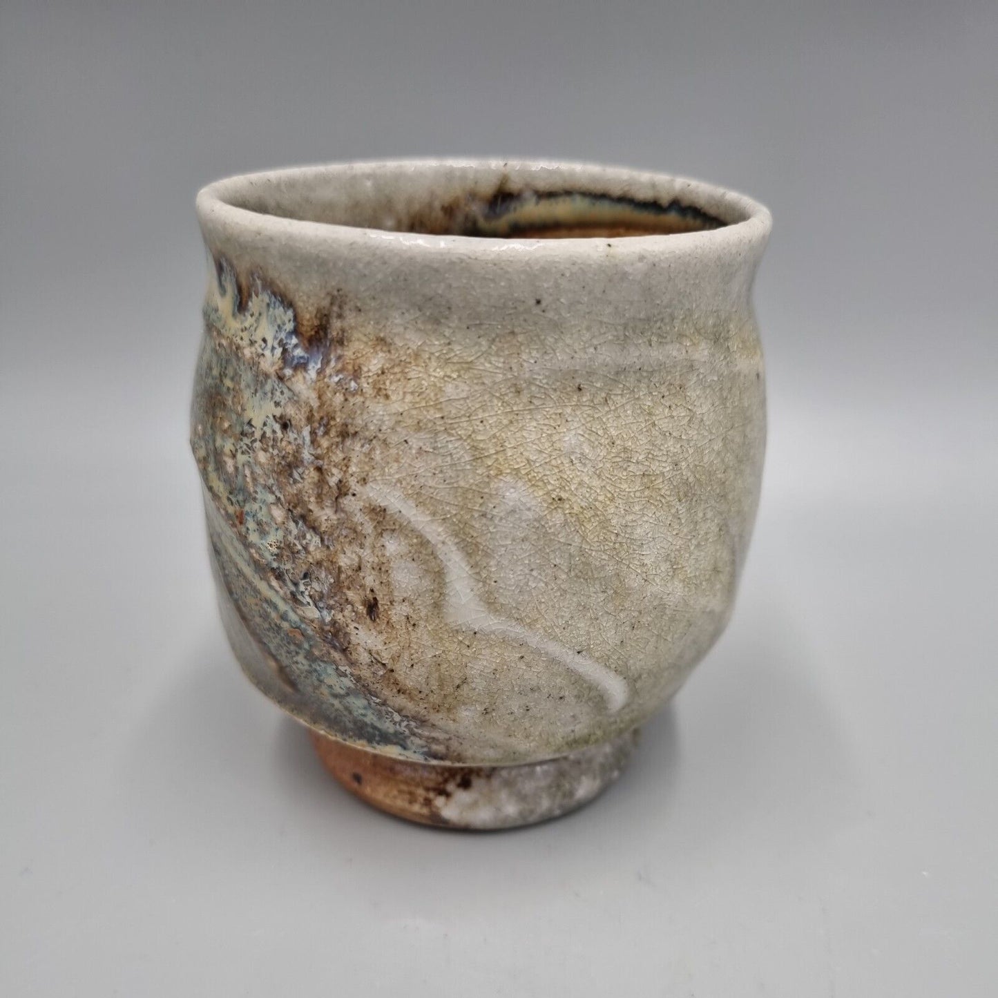 Ruthanne Tudball Studio Pottery Footed Teacup, Yunemi, Chawen, VGC.